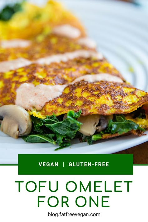 Vegan Omelet For One Vegetarian Breakfast Recipes Healthy, Substitute For Eggs, Vegan Omelette, Tofu Breakfast, Vegan Tofu, Silken Tofu, Vegetarian Breakfast Recipes, Vegan Eggs, Vegetarian Breakfast