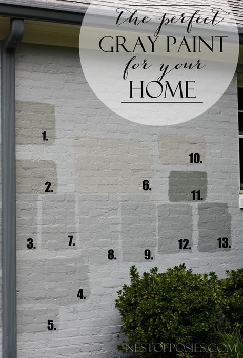 exterior gray paint colors Grey Painted Brick, Spending Budget, Exterior Paint Color Combinations, Grey Exterior House Colors, Best Exterior House Paint, Exterior Gray Paint, Stucco Colors, Gray Paint Colors, Gray House Exterior