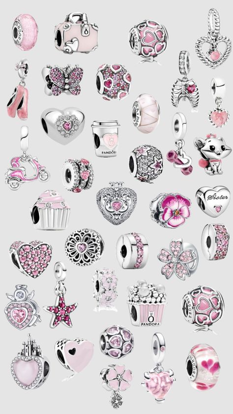 Unicorn Rocking Horse, Pandora Charms Pink, Pandora Bracelet Charms Ideas, Pandora Bracelet Designs, Pandora Jewelry Charms, Pandora Pink, Pink Charm, Pandora Beads, Pink Rabbit