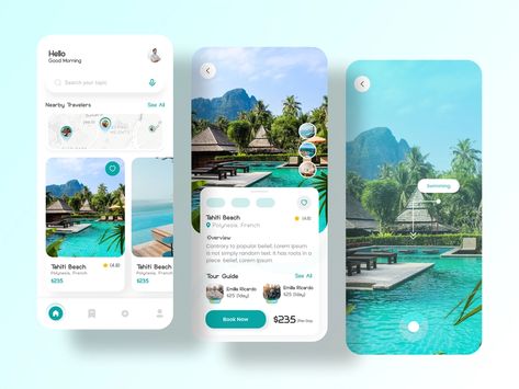 Travel Mobile app by Mohammad Anamaul Haque on Dribbble Travel Mobile App Design, Ux Interface Design, App Themes, Ios 7 Design, Mobile Application Design, Mobile Ui Patterns, Mobile App Design Inspiration, App Interface Design, Travel Ads