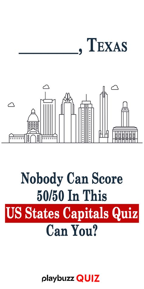 Nobody Can Score 50/50 In This US States Capitals Quiz. Can You? - Only 4% of the population can get more than 40/50 correctly. ****** Playbuzz Quiz Quizzes General Knowledge Geography Buzzfeed Quiz Travel Quizzes General Knowledge, State Capitals Quiz, States Capitals, Playbuzz Quiz, States And Capitals, Trivia Quizzes, State Capitals, Buzzfeed Quizzes, Us States