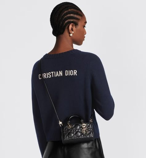 Lady D-Joy Micro Bag Black Cannage Lambskin | DIOR Outfit With Bag, Mini Bag Outfit, Lady D Joy Bag, Dior Mini Bag, Ideal Day, Wish List Items, Micro Bags, Micro Bag, Christian Dior Fashion