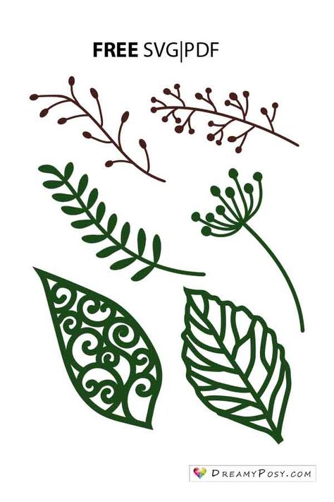 Paper flower leaves, leaves templates for free Yule Inspiration, Cafe Logos, Free Paper Flower Templates, Rose Template, Giant Roses, Idee Cricut, Paper Daisy, Leaf Template, Paper Leaves