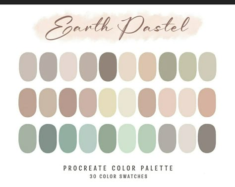 Color Palette Neutral, Earth Colour Palette, Ipad Illustration, Earth Tone Palette, Earth Tone Color Palette, Illustration Lettering, Procreate Color Palette, Wedding Color Pallet, Color Palette Challenge