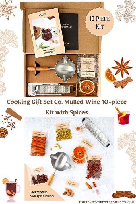 Mulled wine is extremely admired in colder surroundings because of its warming feature. But mulled wine is simply not one drink; there are several varieties of mulled wine as there are numerous varieties of wine. In reality, picking the accurate spices to go in mulled wine takes considerable thought. Mulled Wine Kit, Spice Gift Set, Cocktail Kit, Cooking Gift, Spice Gift, Dried Orange Slices, Cocktail Kits, Mulled Wine, Gifts For Cooks