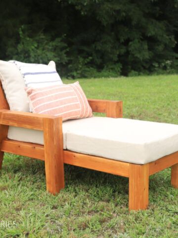 DIY Outdoor Chaise Lounge Chair Woodshop Diaries, L Shaped Sectional Sofa, L Shaped Sectional, Wood Patio Chairs, Outdoor Furniture Set, Outdoor Wood Furniture, Pool Chairs, Outdoor Chaise Lounge Chair, Outdoor Hammock