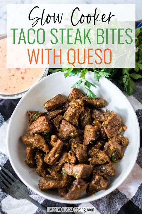 Mexican Steak Bites, Steak Tacos Recipes Crockpot, Stew Meat Steak Bites, Steak Tacos Crockpot, Slow Cooker Steak Bites, Keto Entrees, Slow Cooker Taco, Slow Cooker Sloppy Joes, Slower Cooker