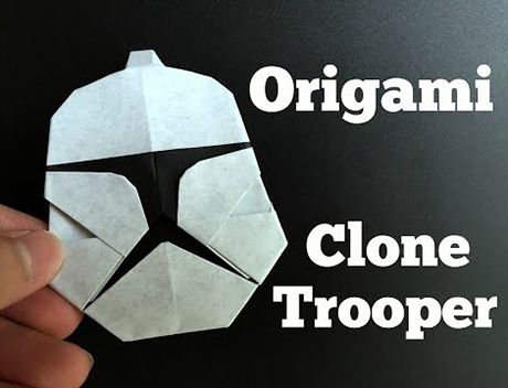 Paperized: Star Wars : Clone Trooper Origami Diy Starwars, Star Wars Clones, Star Wars Origami, Star Wars Attack Of The Clones, Clone Trooper Helmet, Origami Earrings, Paper Aircraft, Star Wars Crafts, Star Wars Clone