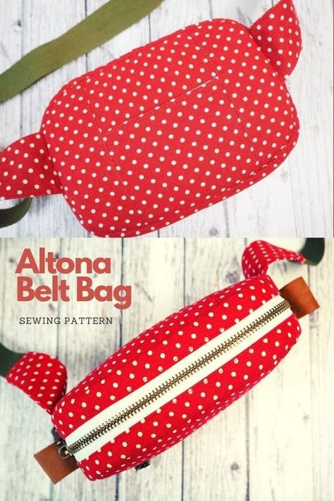 Altona Belt Bag sewing pattern. This is a combo bag and purse and it has some built-in card slots plus a handy coin pocket so that you really can leave all of your other bags and wallets at home. This is one of those little bags (pouches?) that slings low around the hips and provide a secure and hands-free carriage of our essentials. Fanny pack sewing pattern. Bum bag sewing pattern. SewModernBags Belt Bag Sewing Pattern Free, Lululemon Belt Bag Sewing Pattern, Lululemon Belt Bag Pattern, Diy Lululemon Belt Bag, Belt Bag Diy Sewing Projects, Sew Belt Bag, Diy Belt Bag Pattern Free, Diy Wristlet Wallet, Free Belt Bag Pattern