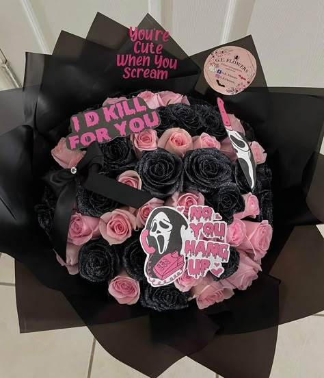 Ribbon Flowers Bouquet, Boyfriend Gift Basket, Halloween Flowers, Ribbon Bouquet, Flower Gift Ideas, Fabric Flowers Diy, Pink Bouquet, Ribbon Flowers, Flowers Diy