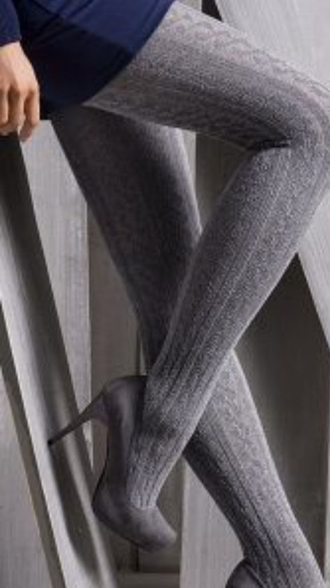 totally hot Woolen Tights, Jeggings Outfit, Cable Knit Tights, Net Tights, Grey Tights, Pig Tails, Wool Tights, Winter Tights, Knit Tights