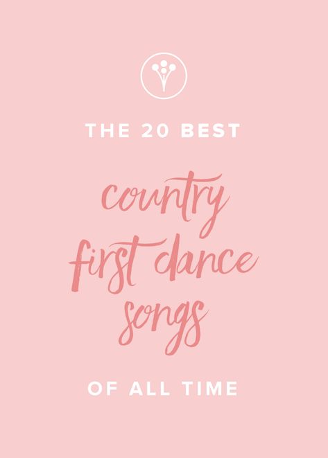 The 20 Best Country First Dance Songs of All-Time - 1 in 4 couples pick a country song for their first dance. From Brad Paisley to Kacey Musgraves, see the best country first dance songs on WeddingWire! 1st Dance Wedding Songs, Country First Dance Songs, Top Love Songs, Couple Dance Songs, Country Wedding Songs, First Dance Wedding Songs, Country Love Songs, Wedding Dance Songs, Dance Songs