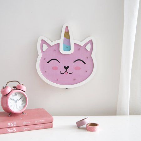 Cat Room Decor Girls Bedroom, Rain Room, Cat Room Decor, Unicorn Bedroom Decor, Kids Table Lamp, Girls Lamp, Cat Bedroom, Plug In Wall Lamp, Colorful Lamps