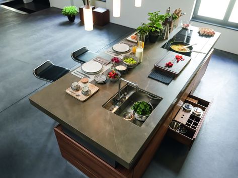 Modern Kitchen Designs For Cooks With Style by Team 7 Cooking Island, Kabinet Dapur, Modern Kitchen Island, Butler Pantry, Kitchen Island Design, Kitchen Room Design, Team 7, Cool Ideas, Minimalist Kitchen