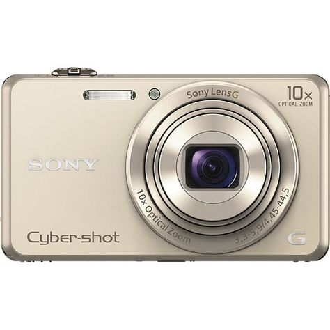 Sony - DSCWX220 18.2-Megapixel Digital Camera - Gold - Larger Front Sony Digital Camera, Pink Camera, Cute Camera, Still Camera, Camera Digital, Point And Shoot Camera, Sony Camera, Compact Camera, Birthday Wishlist