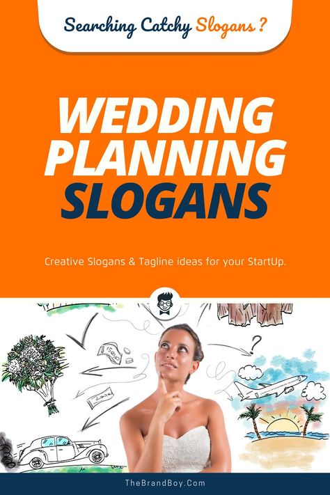 Starting a Wedding Planning Business is a wonderful way to spend your to manage the best Moments. #BusinessSlogans #Slogans&Taglines #CatchySlogans #CatchyTaglines #SmallBusinessSlogans #WeddingPlanningSlogans Wedding Taglines, Wedding Slogans Ideas, Wedding Slogans, Beauty Slogans, Slogan Ideas, Wedding Titles, Wedding Planner Business, Marketing Slogans, Business Slogans