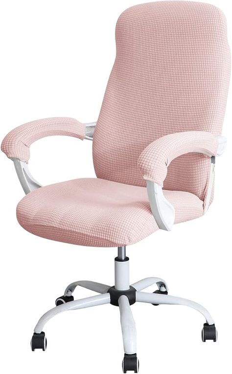 Pink Chair Covers, Desk Chair Covers, Pink Office Supplies, Pink Office Chair, Sewing Chair, Office Chair Cover, Boss Chair, Soft Chair, Kids Room Furniture