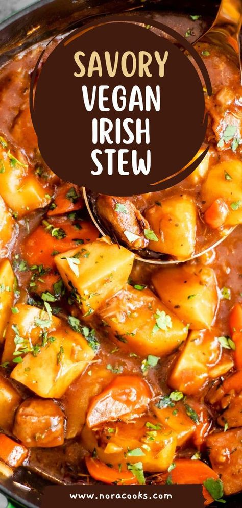 Vegan Irish Stew, Irish Stew Recipe, Vegetarian Stew, Irish Desserts, Buttery Mashed Potatoes, Vegan Beef, Vegan Stew, Irish Stew, Vegan Soup Recipes