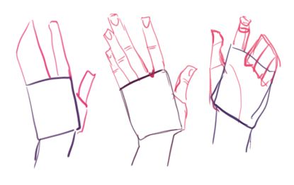 finger division - our three outside fingers tend to stick together, while the pointer finger and thumb work individually Pointer Finger Reference, How To Draw A Thumb, Anatomy Tips, How To Draw Fingers, Peace Fingers, Stylized Character, Body References, Finger Hands, Draw Hands