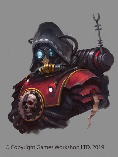 Skitarii Ranger by Jaime Martinez Warhammer Kill Team, Warhammer 40k Art, Warhammer Art, Warhammer 40k Artwork, Warhammer 40k Miniatures, Warhammer Fantasy, Gas Mask, Warhammer 40000, Games Workshop