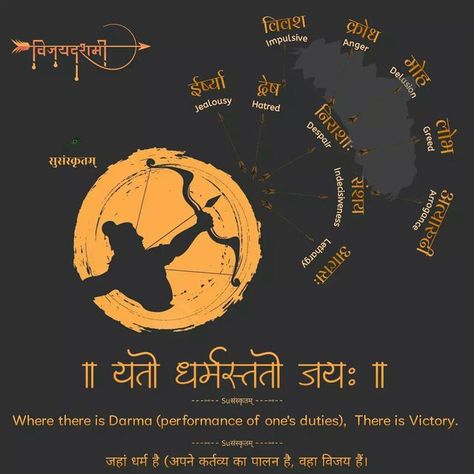 Dushera Quotes In Sanskrit, India Festival, Sanskrit Quotes, श्री राम, Mantra Quotes, Sanatan Dharma, Sanatana Dharma, God Shiva, Beautiful Wallpapers Backgrounds