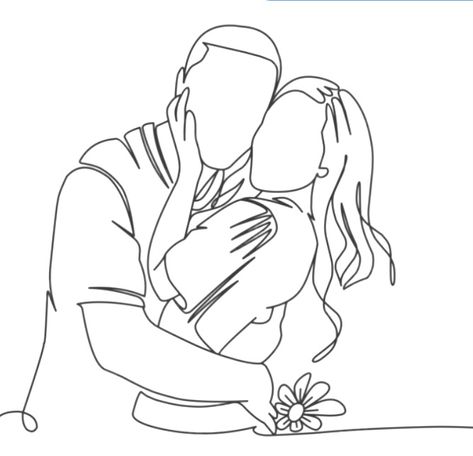 Line Couple Drawing, Minimal Couple Drawing, Human Embroidery, Dairy Art, Couple Embroidery, Vector Letters, Baby Tattoo Designs, Drawing Couple Poses, Couple Drawing