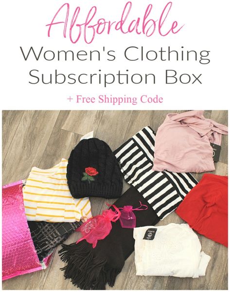 Affordable Womens Clothing Subscription Box - Thrifty Nifty Mommy Mauve Top, Karen Kingsbury, Clothing Subscription Boxes, Clothing Subscription, Monthly Subscription Boxes, Black And White Skirt, Black Scarf, Best Husband, Subscription Boxes