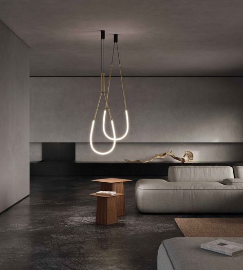 Leda | News 2022 #madeinitaly #lighting #lightingdesign #lamps #design #pendant #interiordesign #homedecoration Staircase Chandelier Modern, Bamboo Chandelier, Staircase Chandelier, Rope Light, Luz Natural, Led Pendant Lights, Metal Lighting, Led Chandelier, Modern Spaces