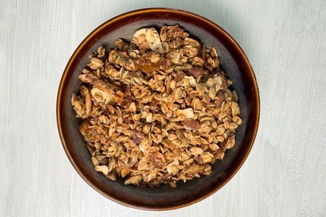 Granola with Chia Seeds and Nuts - Gut Haven Granola With Chia Seeds, Chia Seed Granola, Seed Granola, Granola Clusters, Granola Recipe Homemade, Baked Granola, Granola Healthy, Granola Recipe, Healthy Digestive System