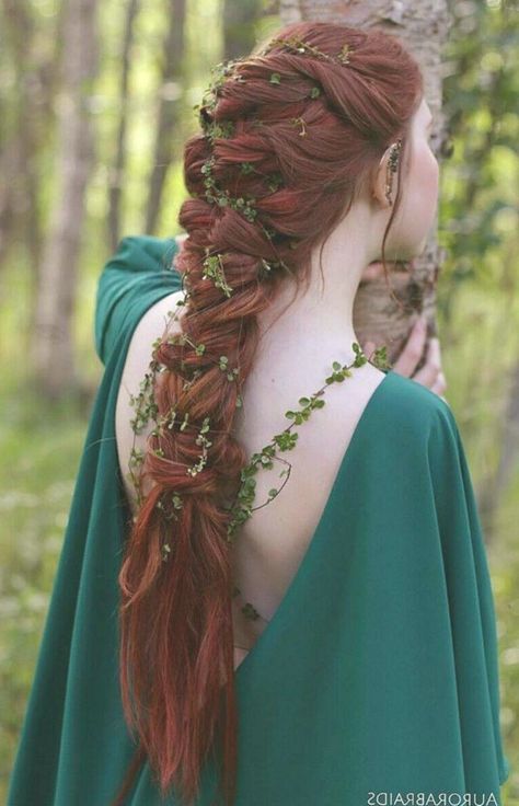 Hair Plaits, Viking Hair, Fairy Hair, Long Red Hair, Hairstyles Wedding, Fantasy Hair, Hair Reference, Long Red, Plaits