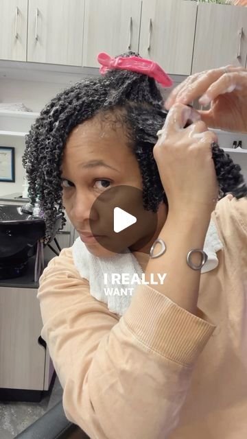 Leyla ➰ Virginia Curl Artist on Instagram: "Showing you step by step how to achieve an elongated wash and go on tight curls!  Apply these steps as needed and based on the current condition of your hair and density. Keep in mind the more moisture your hair holds, the less puffiness your hair will be once dry. Weekly cleansing, conditioning and styling while applying proper technique will help make this process easy breezy. Let me know down below if this was helpful!   🌟  🌟  🌟  🌟" How To Create Curls On Natural Hair, Her Given Hair, Natural Hair Styles Easy Curly, Curl Brush Natural Hair, Quick Wash And Go Styles Natural Hair, How To Elongate Natural Curls, How To Make Natural Hair Curly, Easy Wash And Go Hairstyles, Wash N Go Hairstyles 4c Hair