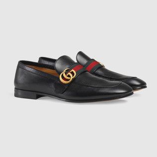 Shop the Loafer with Web and Interlocking G in black at GUCCI.COM. Enjoy Free Shipping and Complimentary Gift Wrapping. Mens Moccasins Loafers, Mens Designer Loafers, Best Loafers, Ellen Degeneres Show, Loafers For Men, Gucci Brand, Gucci Loafers, Velvet Loafers, Moccasins Mens