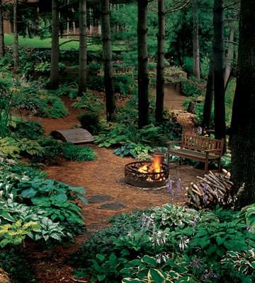 Showy Shade Garden Ideas • The Garden Glove Forest Landscaping, Wooded Backyard, Shade Garden Design, Woodland Gardens, Hillside Garden, Shade Gardens, Garden Wallpaper, Have Inspiration, Forest Garden