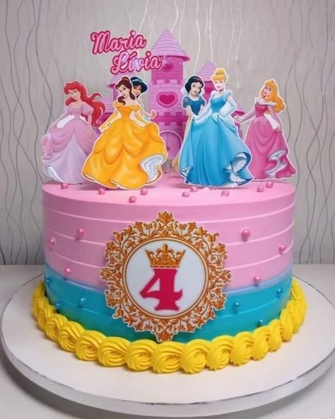 Birthday Cake Princess Disney, Disney Princesses Birthday Cake, Disney Princess Theme Cake, Princess Theme Birthday Cake, Disney Princess Cake Ideas, Disney Princess Birthday Party Cake, Disney Princesses Cake, Cake Disney Princess, Disney Princess Birthday Cake