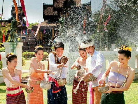 Lao New Year, Songkran Thailand, Thai Phrases, Thailand Festivals, Songkran Festival, New Years Traditions, Bangkok Travel, Visit Thailand, Luang Prabang