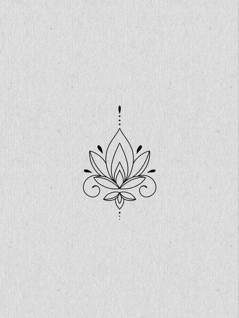 Underboob Lotus Tattoo, Femme Tattoo Ideas, Tattoo Representing Growth, Lotus Minimalist Tattoo, Sternum Lotus Tattoo, Lotus Small Tattoo, Small Lotus Tattoo Design, Lotto Tattoo, Minimal Lotus Tattoo