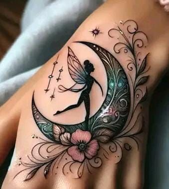 Bohemian Tattoo Sleeve, Hand And Finger Tattoos, Fairy Tattoo Designs, Tattoos For Women Flowers, Tasteful Tattoos, Leg Tattoos Women, Tatuaje A Color, Dope Tattoos For Women, Fairy Tattoo