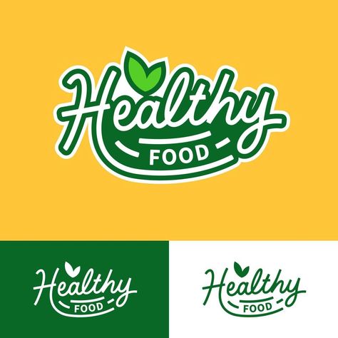 Healthy food typography logo template vector illustration Snacks Logo Design, Juice Brand Logo, Healthy Food Logo Design, Hidden Hunger, Healthy Food Brand, Food Brand Logo, Tasty Logo, Food Brand Logos, Organic Food Logo