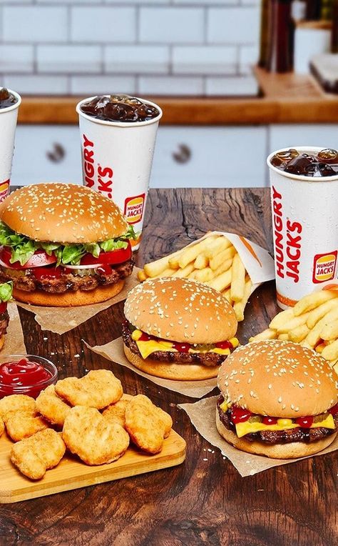 Barger Pic Food, Burgers Chicken, Food References, Hungry Jacks, Fast Food Places, African Symbols, Breakfast Smoothie Recipes, Food Wars, Burger And Fries