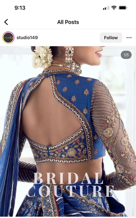 Backless Blouse Designs Saris, Studio 149, Choli Blouse Design, Blouse Designs Catalogue, Backless Blouse Designs, Saree Blouse Neck Designs, New Saree Blouse Designs, Traditional Blouse Designs, Latest Model Blouse Designs