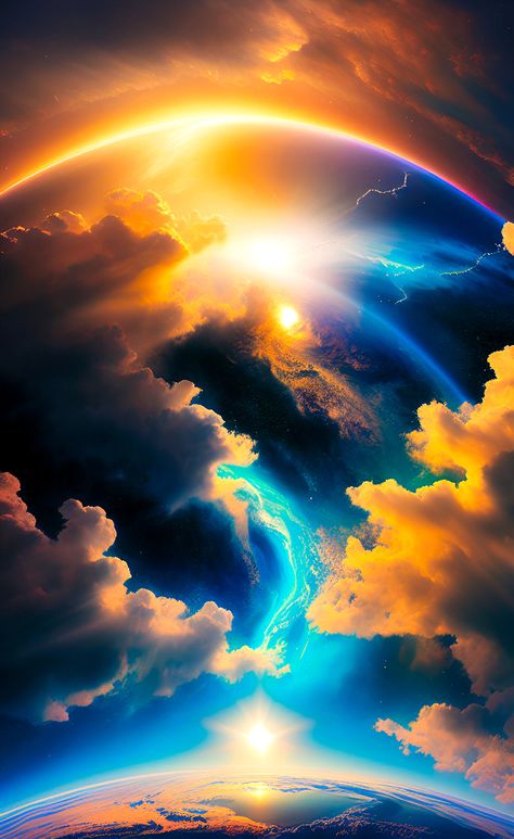 The Firmament, Biblical Paintings, Photo Flowers, Bible Verses Kjv, In The Beginning God, Genesis 1, Art House, Cool Wallpapers Art, God Art