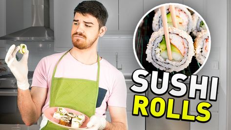 Youtube Thumbnail Design Cooking Thumbnail Youtube, Food Thumbnail, Youtube Thumbnail Design, Youtube Cooking, Meat Recipes For Dinner, Thumbnail Design, Youtube Thumbnail, Sushi Rolls, Meat Recipes