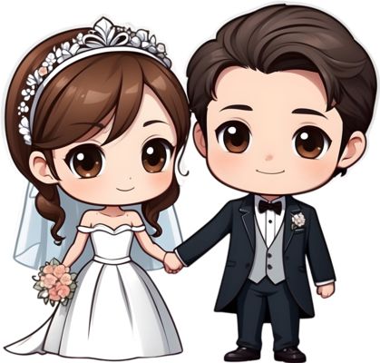 Cartoon Wedding, Bride And Groom Cartoon, Wedding Couple Cartoon, Couple Png, Drawing Clipart, Butterfly Clip Art, Cute Animal Clipart, Wedding Clipart, Cute Clipart