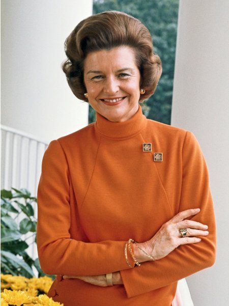 Why Betty Ford Almost Declined to Put Her Name on the Betty Ford Center | PEOPLE.com Gerald Ford, Us First Lady, Presidents Wives, American First Ladies, Betty Ford, Barbara Bush, Gloria Steinem, Usa Presidents, American Presidents