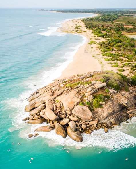 The wild and wonderful coastline of Arugam Bay Arugam Bay, Elephant Rock, Sri Lanka Travel, Surfers Paradise, Asia Destinations, The Number 1, Indian Ocean, Asia Travel, Most Beautiful Places