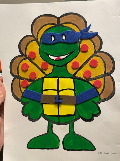 Tom The Turkey Disguise Ideas Ninja Turtle, Disguising A Turkey Ideas, Ninja Turtle Disguise A Turkey, Turkey Trouble Disguise Ideas, How To Disguise A Turkey For School, Disguise A Turkey Boy, Disguise A Turkey Ninja Turtle, School Turkey Project Disguise, Ninja Turkey In Disguise