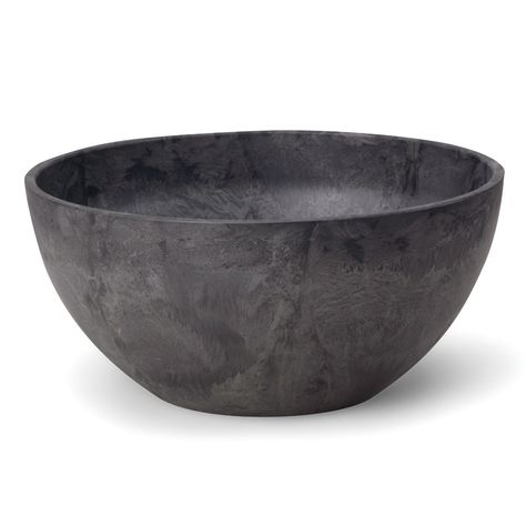 Amazon.com : Novelty Napa Bowl Planter, 10-Inch, Black : Patio, Lawn & Garden Novelty Planters, Teak Bowl, Stone Plant, Bathroom Oasis, Bowl Planter, Planter Pots Outdoor, Outdoor Pots, Self Watering Planter, Container Plants