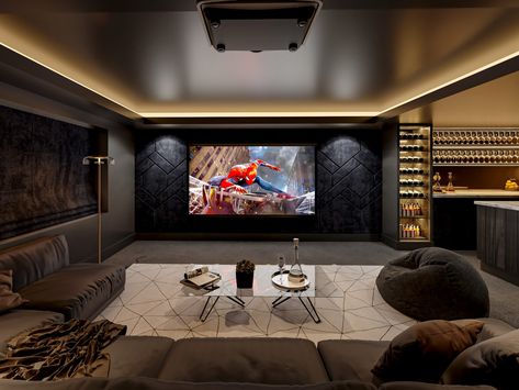 Cinema home cinema movie theatre Cinema Room Design, Home Systems, Home Theater Room Design, Theater Room Design, Living Room Transformation, Home Cinema Room, Cars Room, Game Room Family, Luxury Modern Homes