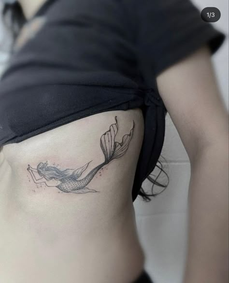 Small Mermaid Tattoo, Mermaid Tattoo Designs, Tatuaje A Color, Mermaid Tattoo, Small Arms, Mermaid Tattoos, Wrist Tattoos For Women, Thigh Tattoos Women, Cute Tattoos For Women