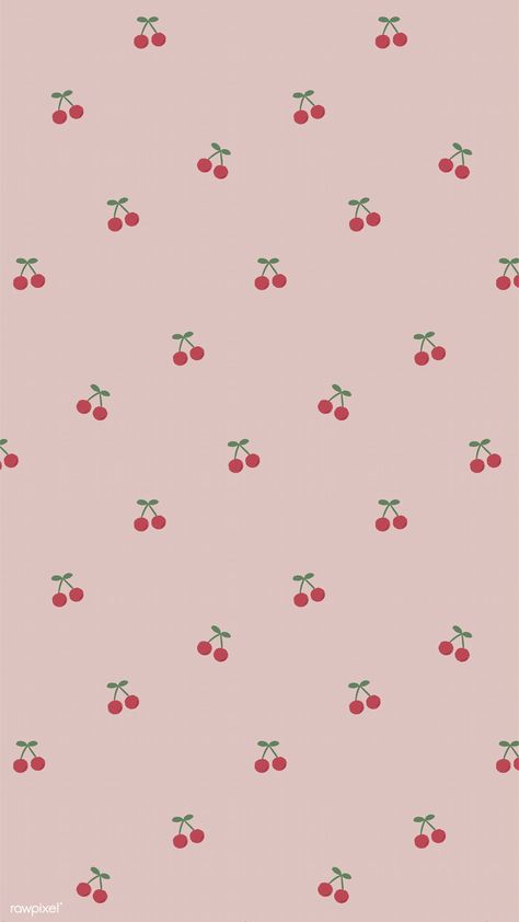 Red hand drawn cherry pattern on pink mobile phone wallpaper illustration | premium image by rawpixel.com / marinemynt Wallpaper Cantik Iphone, Pink Mobile, Wallpaper Estetika, Wallpaper Retro, Iphone Wallpaper Pattern, Cute Pastel Wallpaper, Wallpaper Pastel, Soft Wallpaper, Wallpaper Vintage